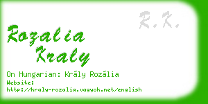 rozalia kraly business card