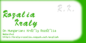 rozalia kraly business card